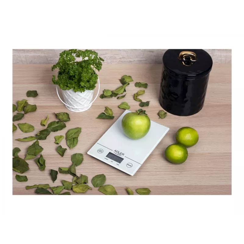 Adler AD 3138 w kitchen scale Electronic kitchen scale White Countertop Square