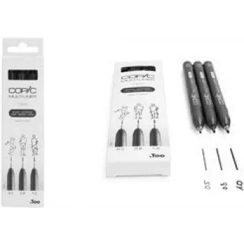 COPIC Multiliner Fineliner black 0.5 + 0.8 + 1.0 mm, 3 pc(s) (22075632)