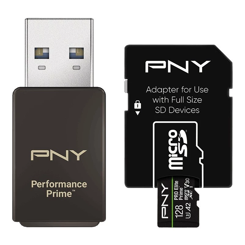 Memory card microSDXC Elite Prime 128GB + adapter SD + USB-A card reader