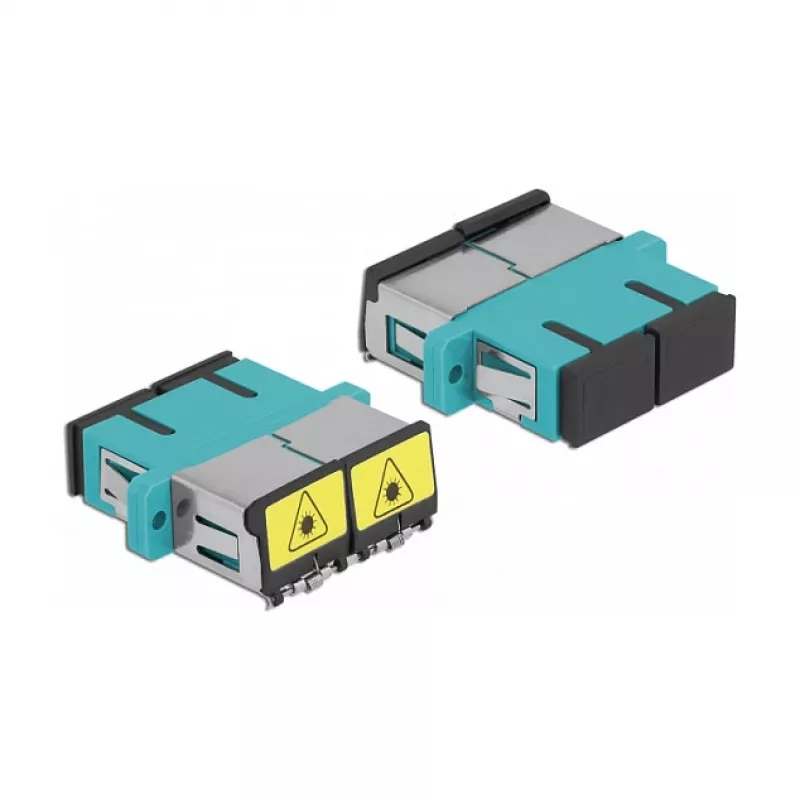 Optical Fiber Coupler DeLOCK 86895 SC Duplex Female to Female Multi-mode Aqua