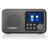 Clock radio BLAUPUNKT DR8BK — digital alarm clock with FM/DAB+, Bluetooth 5.3, 2W, 1800 mAh, USB charging, black