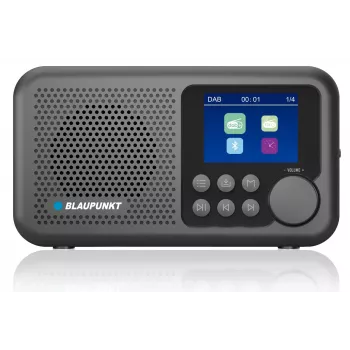 Clock radio BLAUPUNKT DR8BK — digital alarm clock with FM/DAB+, Bluetooth 5.3, 2W, 1800 mAh, USB charging, black