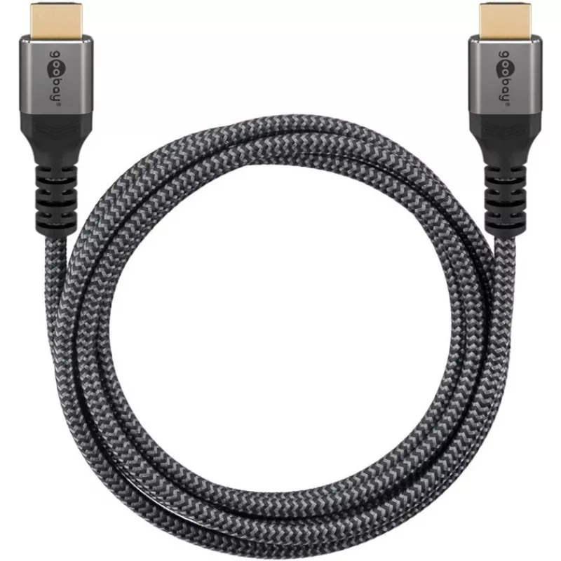 Plus High-Speed-HDMI-Kabel mit Ethernet, 4K @ 60Hz grau, 0,5 Meter