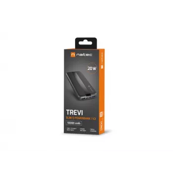 NATEC TREVI SLIM Q V2 Lithium Polymer (LiPo) 10000 mAh Black