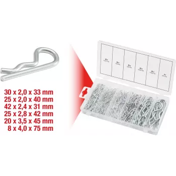Fender Pins set KS Tools 970.0060 — 150 pieces, diameters 1.8×33 to 3.9×75 mm