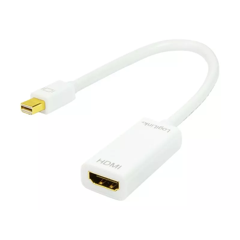 Video cable adapter LOGILINK Mini DisplayPort to HDMI Type A CV0036A, 0.1 m, grey