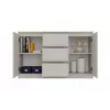 CHEST OF DRAWERS WITH 2 DOORS AND 3 DRAWERS, CASHMERE COLOUR