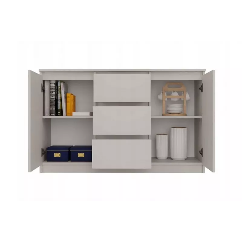 CHEST OF DRAWERS WITH 2 DOORS AND 3 DRAWERS, CASHMERE COLOUR