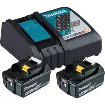 Makita DC18RC - Battery Charger + Battery 2 x - Li-Ion - 6 Ah - 108 Wh - 1 x Battery Charging (199480-6)