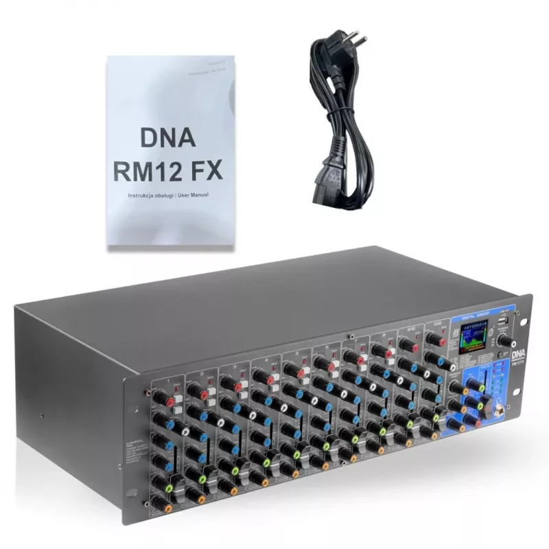 RM12 FX - Mixer analogue with Bluetooth DSP EQ MP3 Phantom, 12 channels