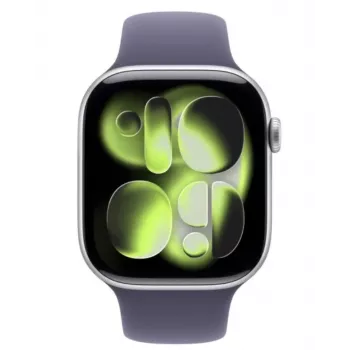Watch Series 11 GPS 46mm Silver Aluminium Case with Purple Fog Sport Band - M/L