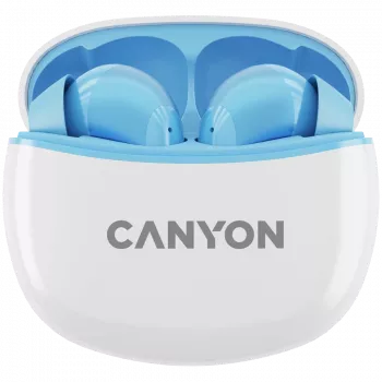 Canyon TWS-5 CNS-TWS5BL Headphones – True Wireless – Bluetooth 5.3 – In-Ear – USB-C Ladecase – Touch-Steuerung – to 38h Laufzeit – Black