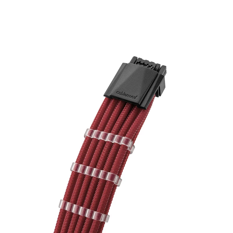 CableMod C-Series PRO ModMesh 12VHPWR to 3x PCI-e Cable for Corsair - 60cm, dark red