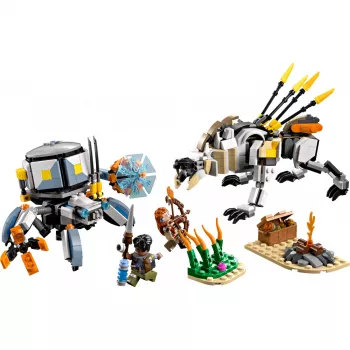 LEGO set Horizon Adventures 77037 – Aloy and Varl vs Shell-Walker and Sawtooth, 768 pieces, 2 minifigures