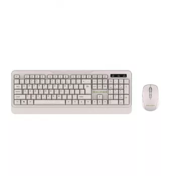 Wireless keyboard and mouse set Tellur TLL491171 with nano USB receiver, cream