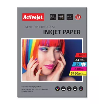 Glossy Photo Paper ActiveJet AP4-230G20 A4, 230 g/m², 20 sheets