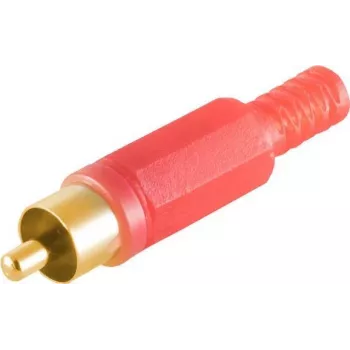 RCA (Cinch) Plug ShiverPeaks 51400-RG — red, gold-plated contacts