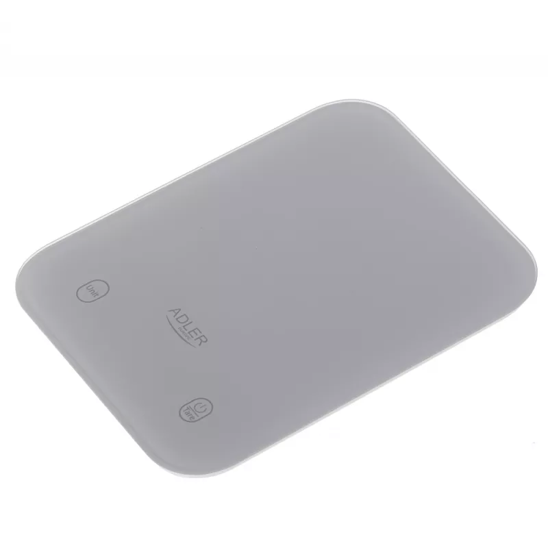 Kitchen scale Adler AD 3181, tempered glass, 10 kg capacity, 1 g accuracy, LCD display, grey
