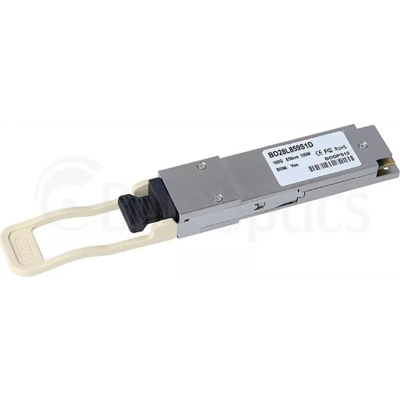 Compatible Cisco QSFP-100G-SR4-S BlueOptics BO28L859S1D QSFP28 Transceiver, MPO/MTP, 100GBASE-SR4, Multimode Fiber, 4x850nm, 100 Meter, 0°C/+70°C, DDM (QSFP-100G-SR4-S-BO)
