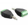 Cable Gender Changer DeLOCK 65453 3.5mm 4pin Black Green