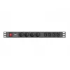 Power distribution unit LANBERG PDU-04E04I-0200-IEC-BK — 1U, 4 Type E outlets, 2 m cable, 10 A, 220–250 V