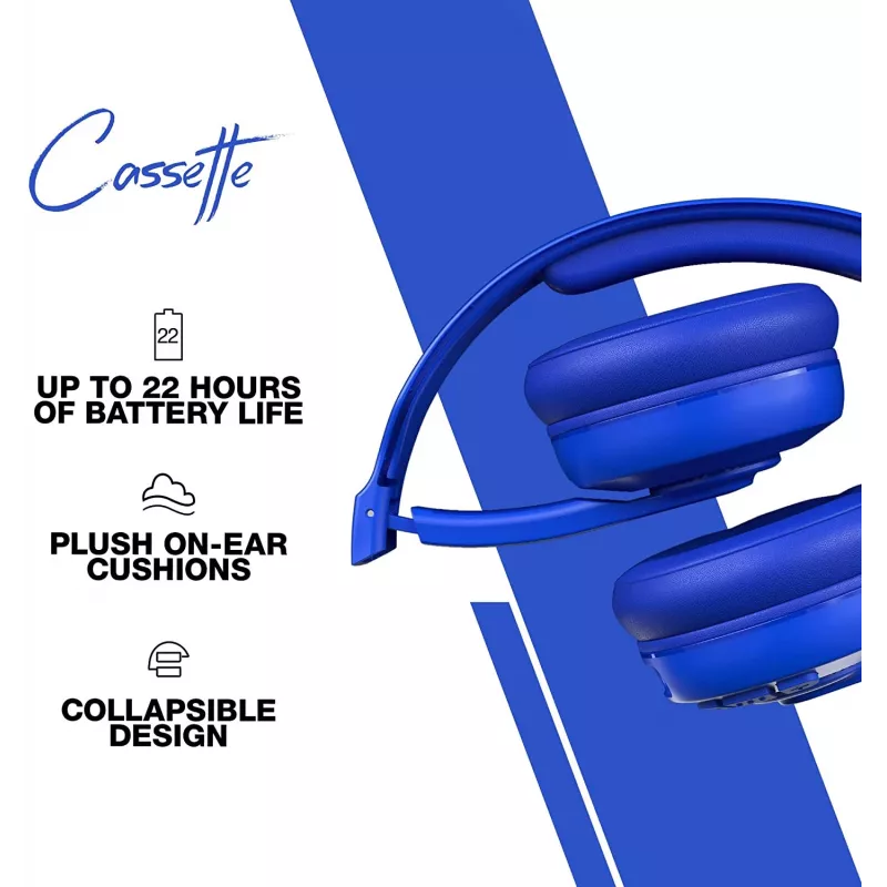 Skullcandy | Wireless Headphones | Cassette | Wireless/Wired | On-Ear | Microphone | Wireless | Blue