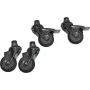 Castor wheels LOGON RAX111 Black 4 pcs