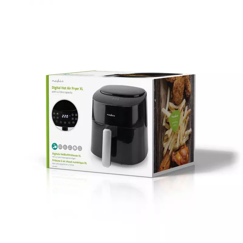 Air fryer Nedis KAAF160BK single-basket 4.2 L 1300 W Black