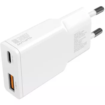 Charger 4smarts PDPlug Duos Slim Smartphone Tablet White AC Fast charging