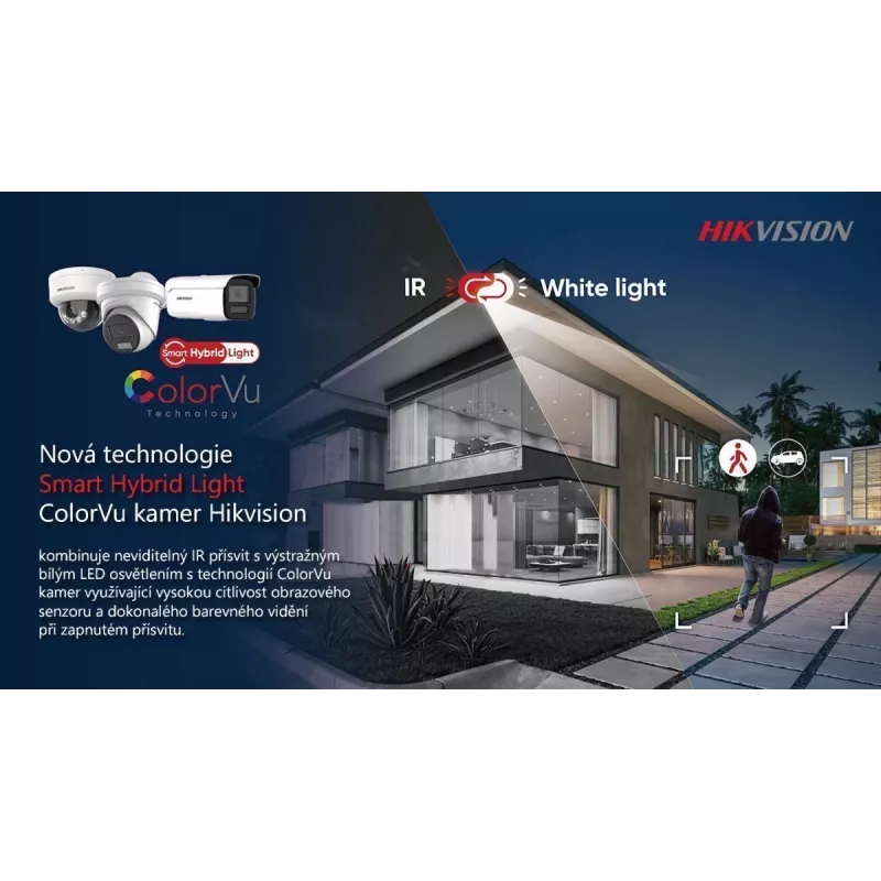 IP Bullet Camera Hikvision Pro Series ColorVu 4 MP Motorized Varifocal 2.8–12 mm, 1/1.8 inch CMOS, Wired, Indoor/Outdoor, White