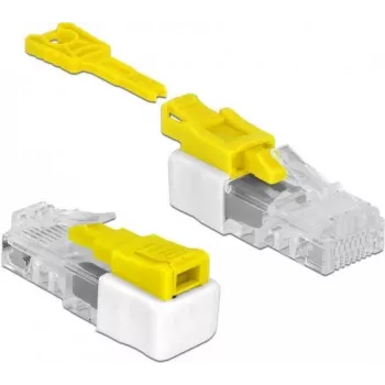 Wire Connector RJ45 DeLOCK 85334 White Yellow