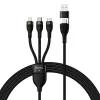 USB Cable Baseus CASS030101 1.2m USB A/USB C USB C/Micro-USB B/Lightning Black