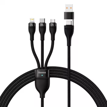 USB Cable Baseus CASS030101 1.2m USB A/USB C USB C/Micro-USB B/Lightning Black