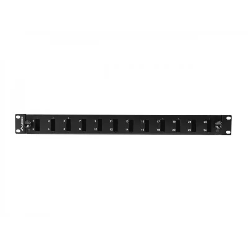 Patch Panel Lanberg FOP1-12SD-LQB 1U Steel Black Rack Mounting