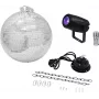 LED disco ball set EUROLITE 20000562 — 30 cm mirror ball with motor and integrated LED lighting