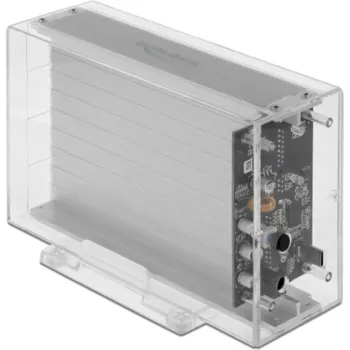 HDD/SSD enclosure DeLOCK 42624 Transparent 2.5/3.5 inch