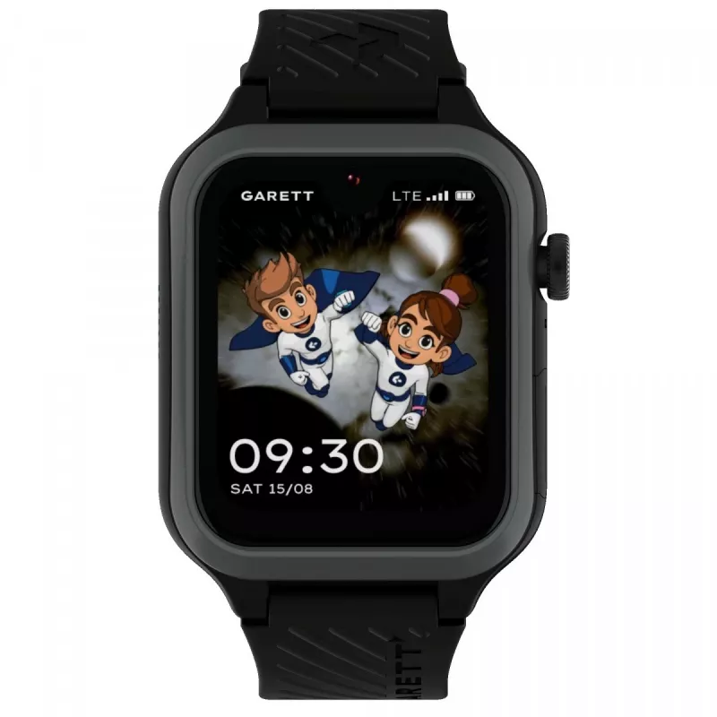 Smartwatch Garett Kids Essa 2 4G Black — kids' GPS watch with 4G connectivity
