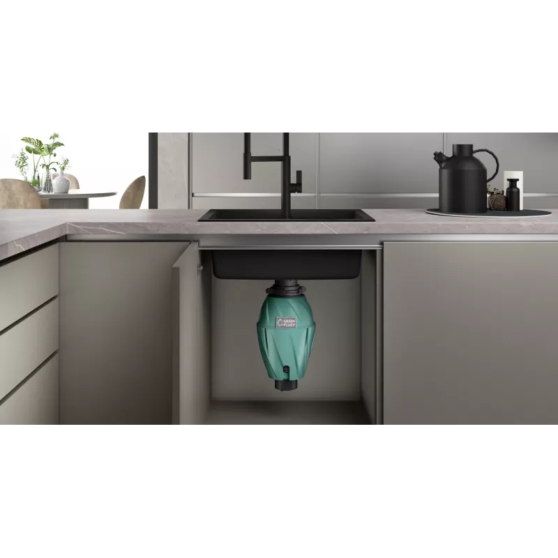 Elleci | Food waste disposers | TDH00750 | 500 W | 1070 ml | 2800 RPM | Green