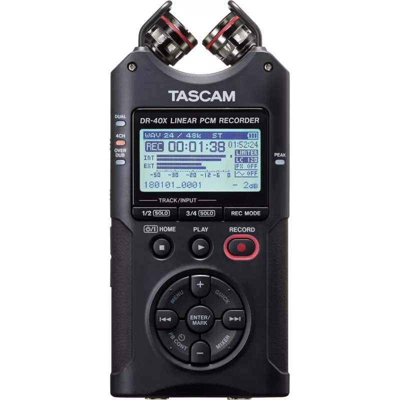 Tascam DR-40X - portable digital recorder with USB interface, 2 x stereo recording