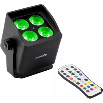 Spot light EUROLITE AKKU Mini IP UP-4 QCL MK2 — battery powered RGBW portable uplighter