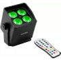 Spot light EUROLITE AKKU Mini IP UP-4 QCL MK2 — battery powered RGBW portable uplighter