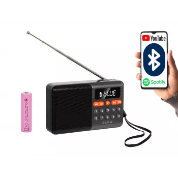 Portable analog AM/FM Bluetooth radio BLOW RA18 with FM tuner and Bluetooth connectivity