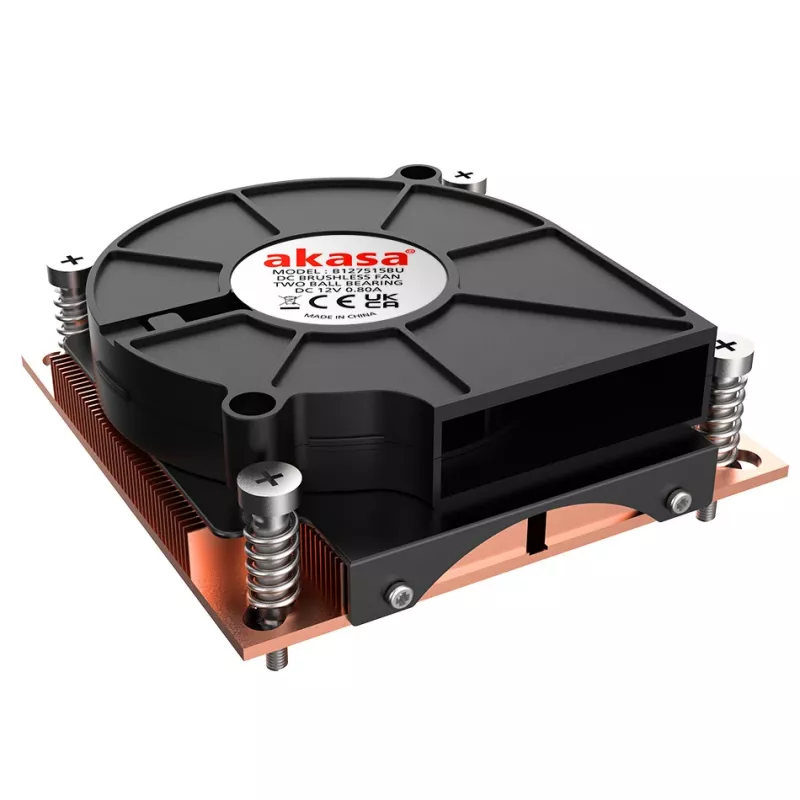 Air cooler Akasa AK-CC7401BP01 7.5 cm Black Dual ball bearing
