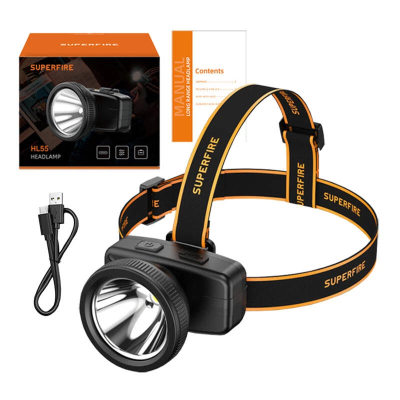 Headlamp Superfire HL55 150 lm USB-C 4 modes