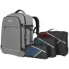 Backpack Manhattan Rome Notebook Travel 17.3 inch Two Sleeves 40L Light Grey