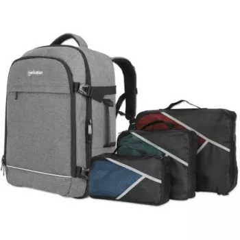 Backpack Manhattan Rome Notebook Travel 17.3 inch Two Sleeves 40L Light Grey