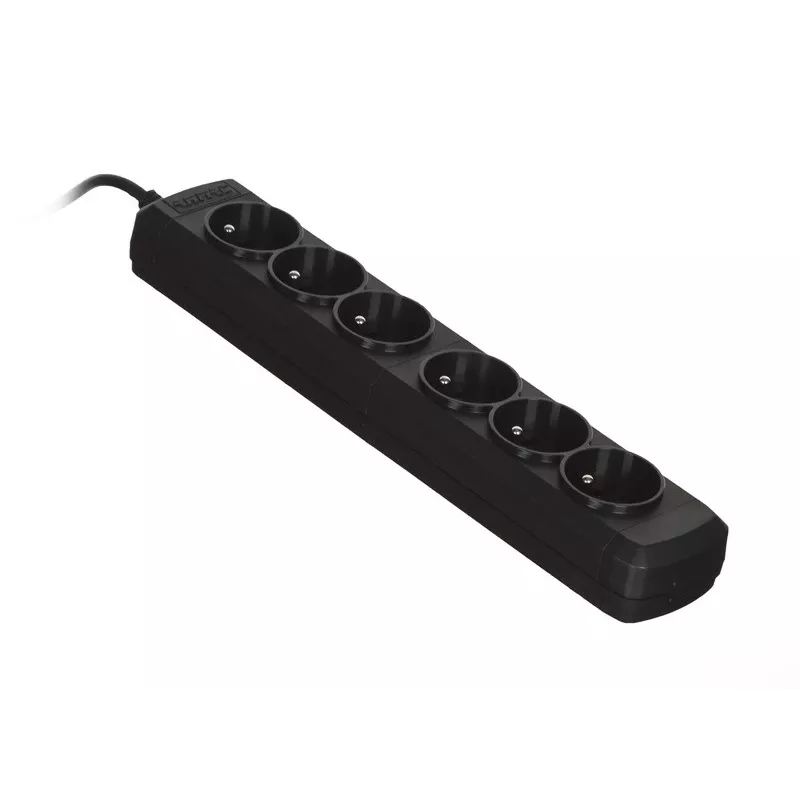 Power strip ActiveJet 6GNU - 3M - C, 6 sockets, Type E, 3 m cable, 10 A, black
