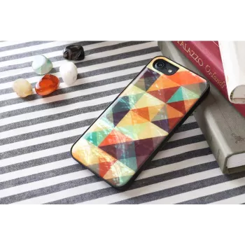 Protective phone case iKins for Apple iPhone 8/7 — mosaic pattern, black