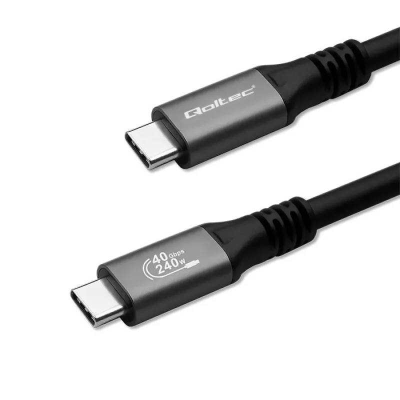 USB-C cable QOLTEC USB4 240W for Thunderbolt 3/4, 40 Gbps, 240 W power delivery