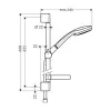 Hansgrohe Croma 100 Shower set Vario 27772000 with shower bar 65 cm and soap dish